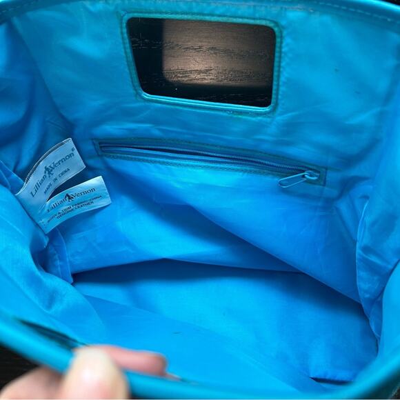 Blue Suede Handbag- clutch- leather- boho- color pop - western - Picture 3 of 11